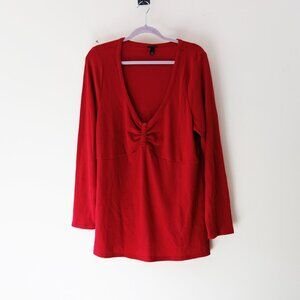 Torrid Waffle Knit V-Neck Long Sleeve Top Rushed (3) NWOT!